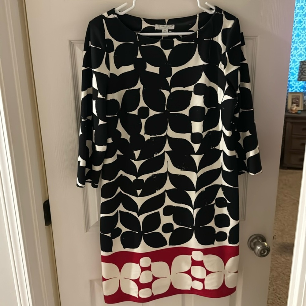 Black, White, and Red Dress